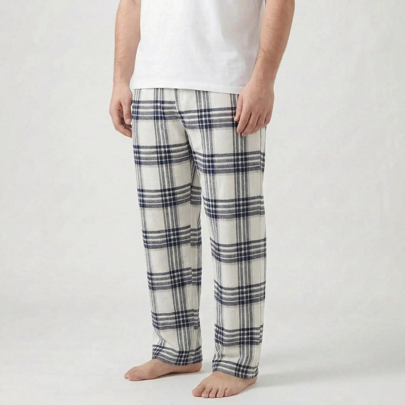 Mens Checked Pyjama Bottoms - Caleb