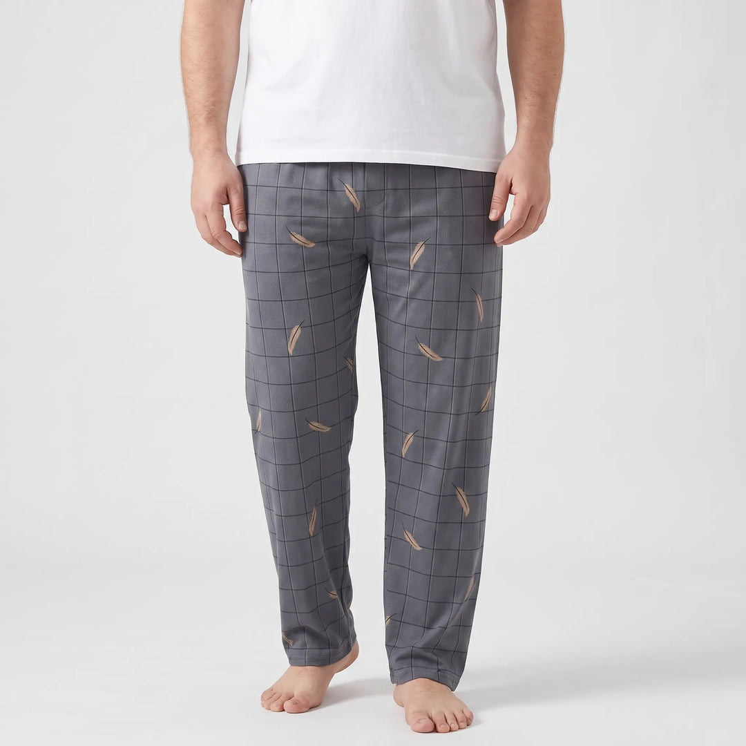 Mens Checked Pyjama Bottoms - Caleb