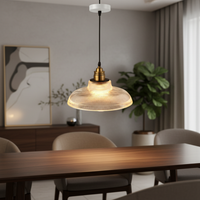 Metall Glas Pendelleuchte Modern - AmbiGlow