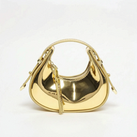 Metallic Half Moon Female Handbag - Lunari