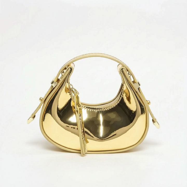 Metallic Half Moon Female Handbag - Lunari