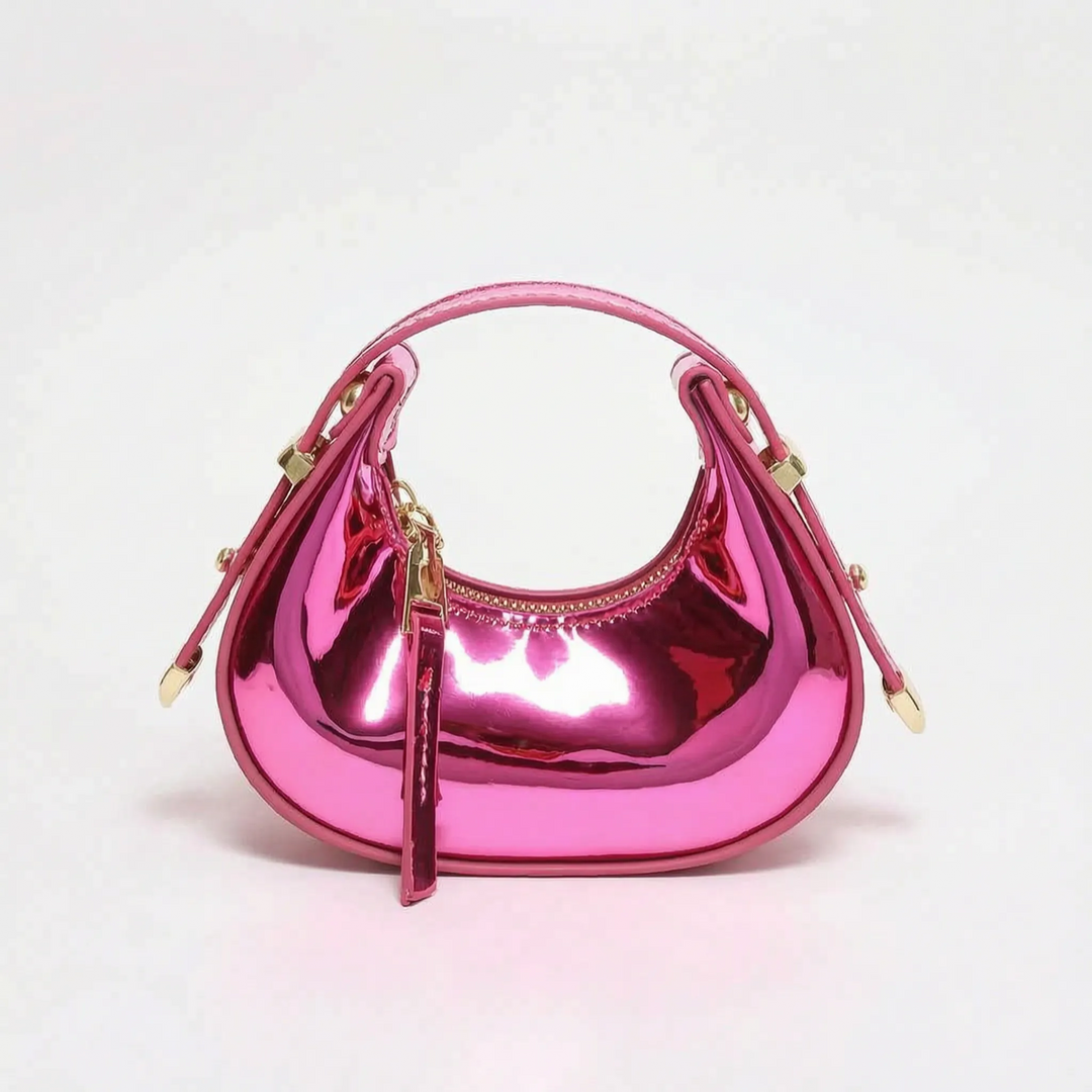 Metallic Half Moon Female Handbag - Lunari