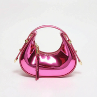 Metallic Half Moon Female Handbag - Lunari