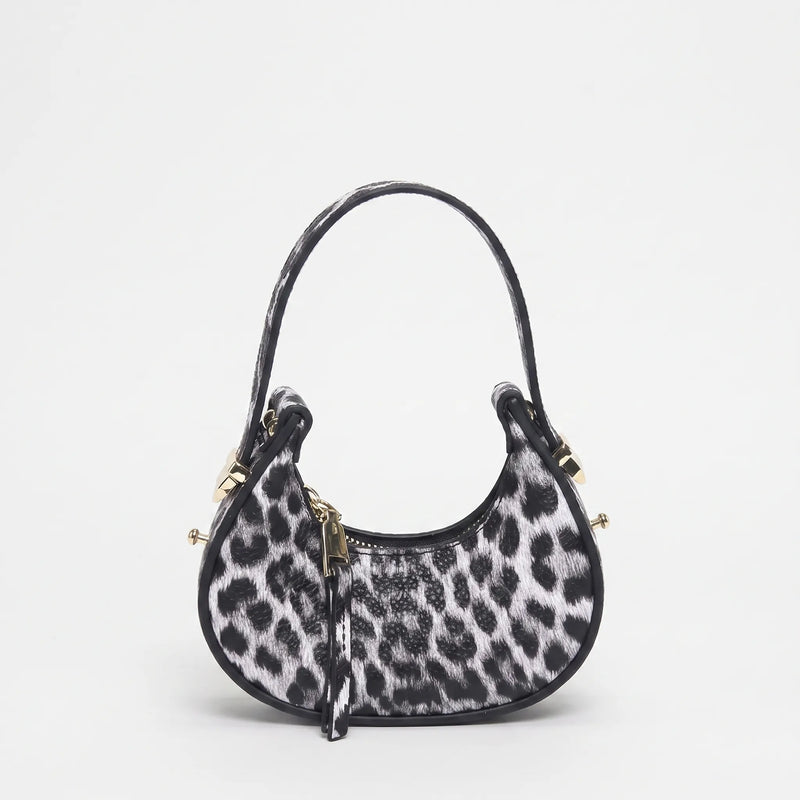 Metallic Half Moon Female Handbag - Lunari