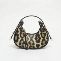 Metallic Half Moon Female Handbag - Lunari