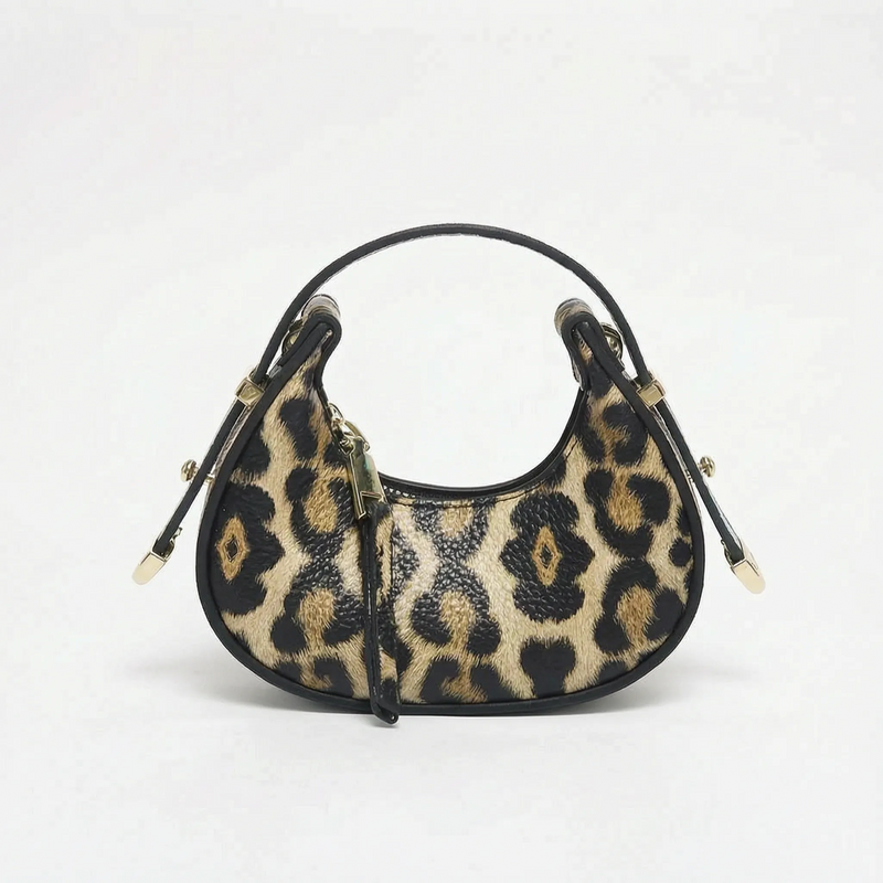 Metallic Half Moon Female Handbag - Lunari