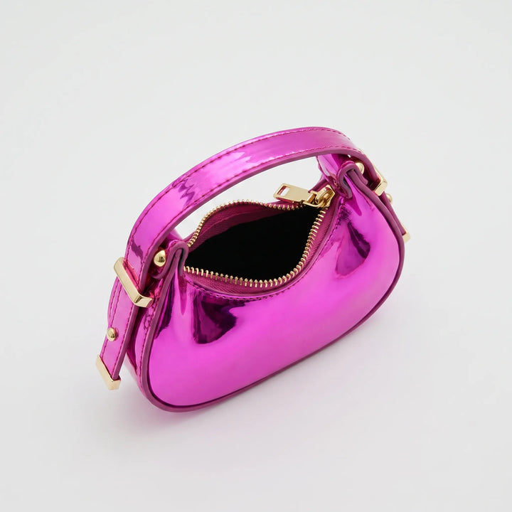 Metallic Half Moon Female Handbag - Lunari