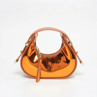 Metallic Half Moon Female Handbag - Lunari