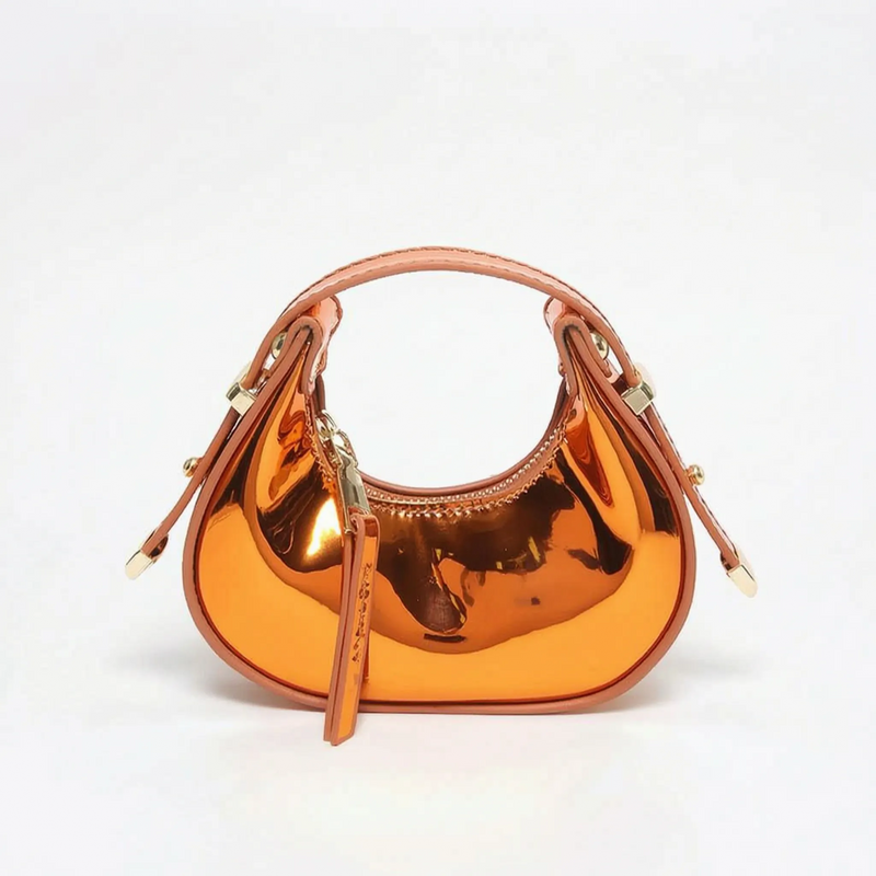 Metallic Half Moon Female Handbag - Lunari