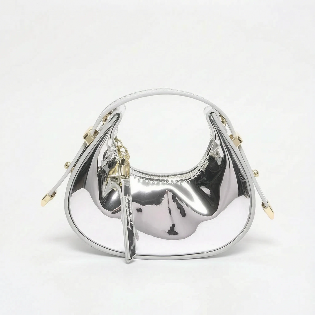 Metallic Half Moon Female Handbag - Lunari