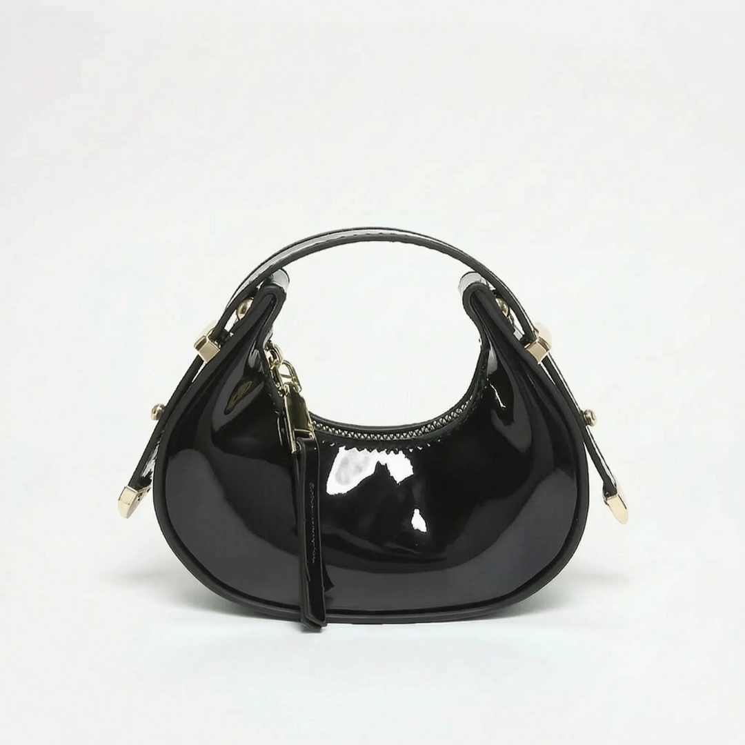 Metallic Half Moon Female Handbag - Lunari