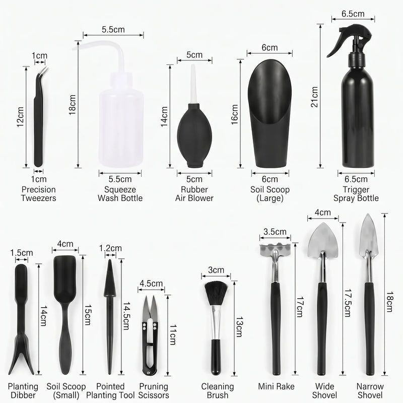 Miniature Indoor Gardening Tool Set - Bonsura