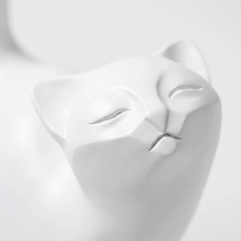 Minimalist Geometric Cat Figurine - Purrform