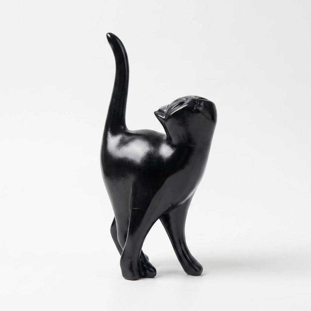 Minimalist Geometric Cat Figurine - Purrform
