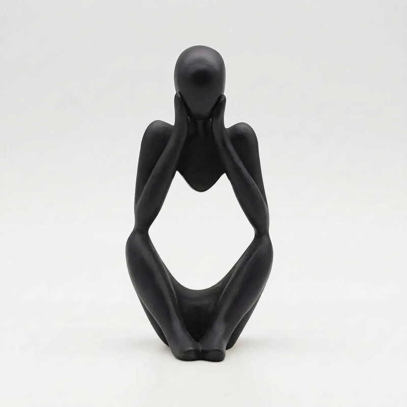 Modern Abstract Thinking Figure Sculpture - Penseo