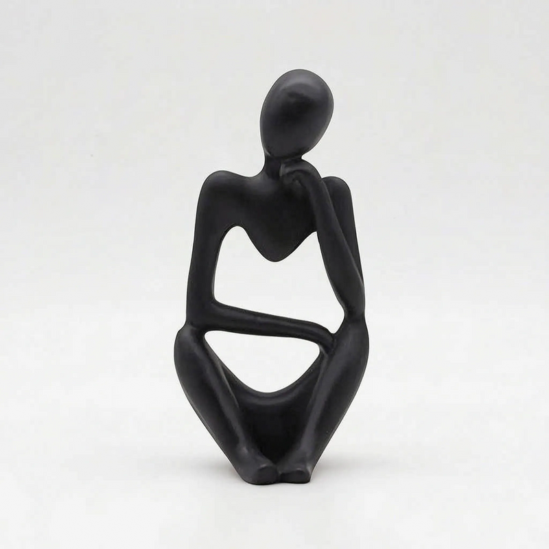 Modern Abstract Thinking Figure Sculpture - Penseo