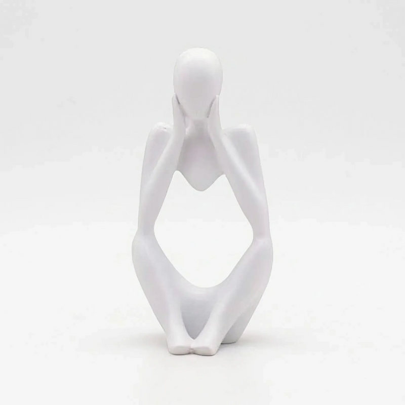 Modern Abstract Thinking Figure Sculpture - Penseo