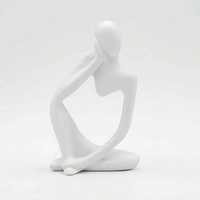 Modern Abstract Thinking Figure Sculpture - Penseo