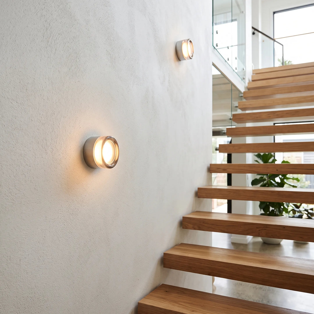 Modern Cylindrical LED Wall Light for Staircases