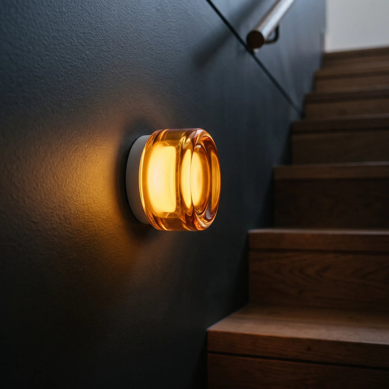 Modern Cylindrical LED Wall Light for Staircases