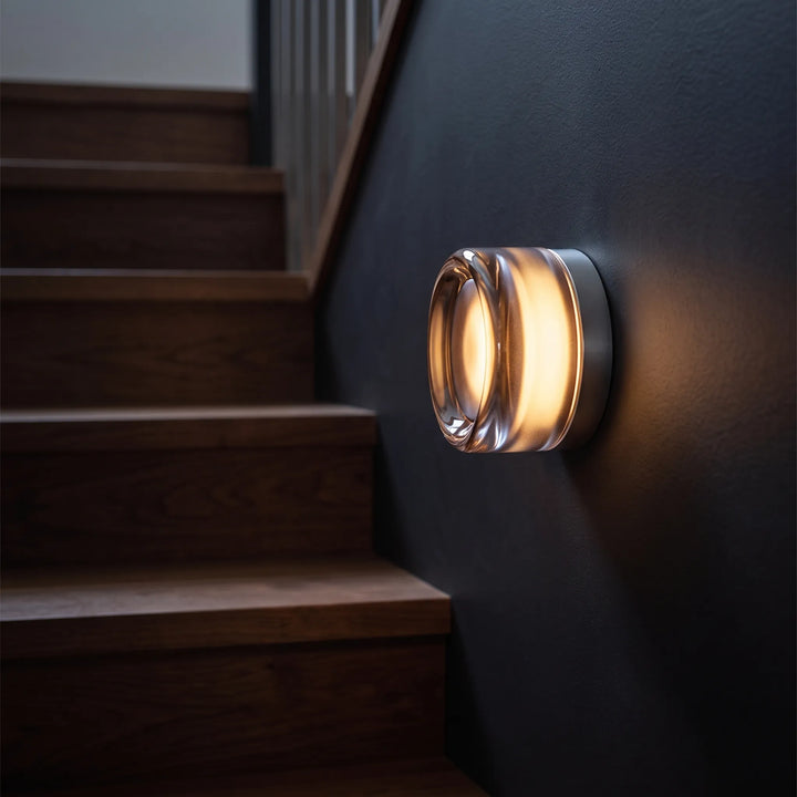 Modern Cylindrical LED Wall Light for Staircases