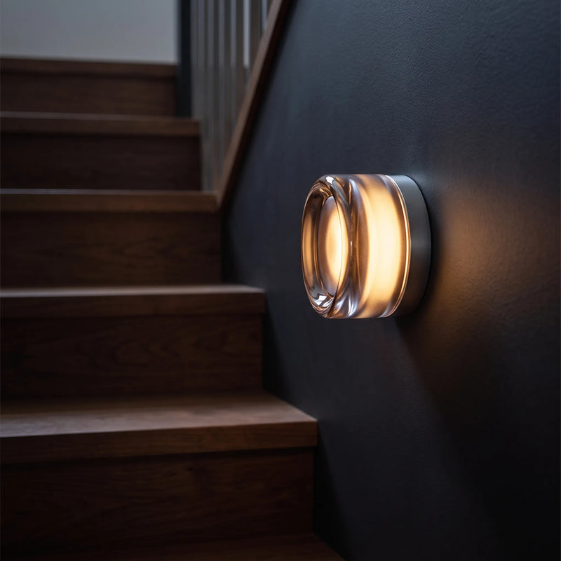 Modern Cylindrical LED Wall Light for Staircases