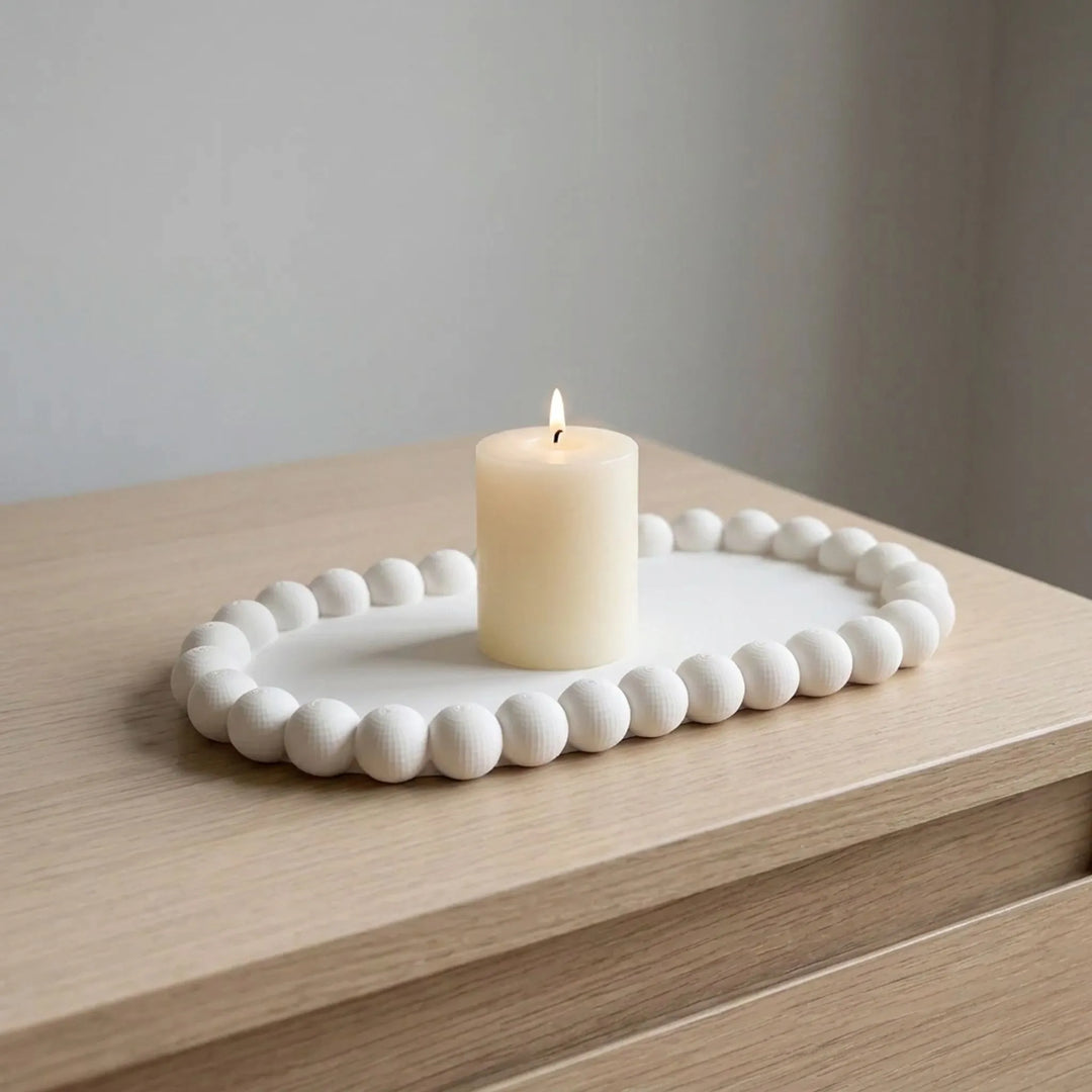 Modern Minimalist Beaded Edge Storage Tray - Ovallia