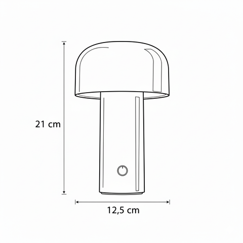 Modern Mushroom Rechargeable Table Lamp - Nocci