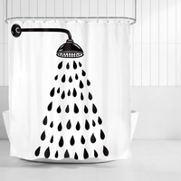 Moderne Baddekoration Polyestervorhang - Showerlyn