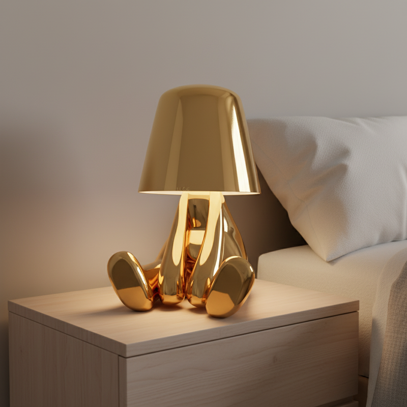 Moderne Tischlampe Metallfinish - AuraBuddy