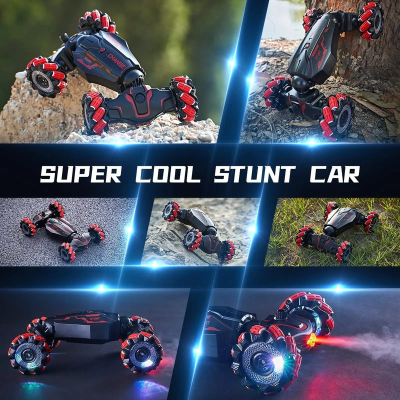 Remote-controlled stunt car with hand-motion sensor – 360° action and gesture control