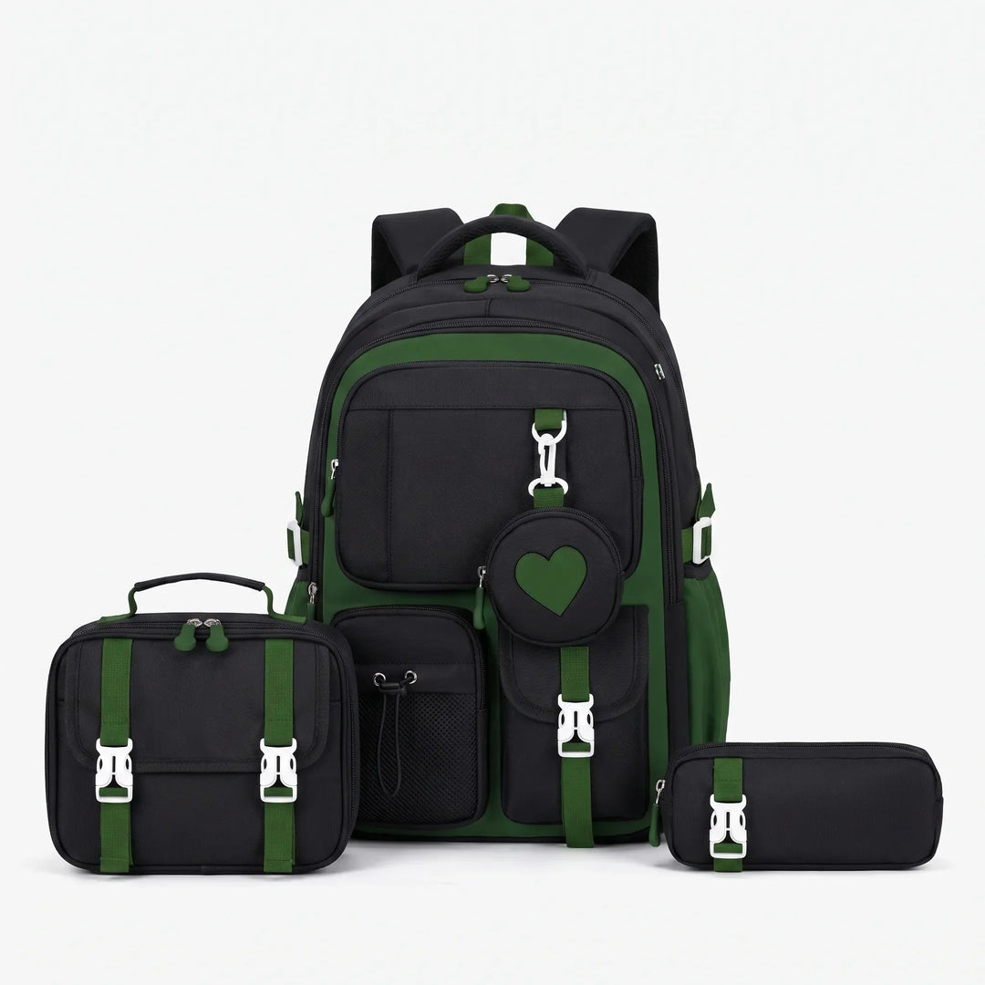Multi-Compartment Geometric Patterned Rucksack - Kinetox