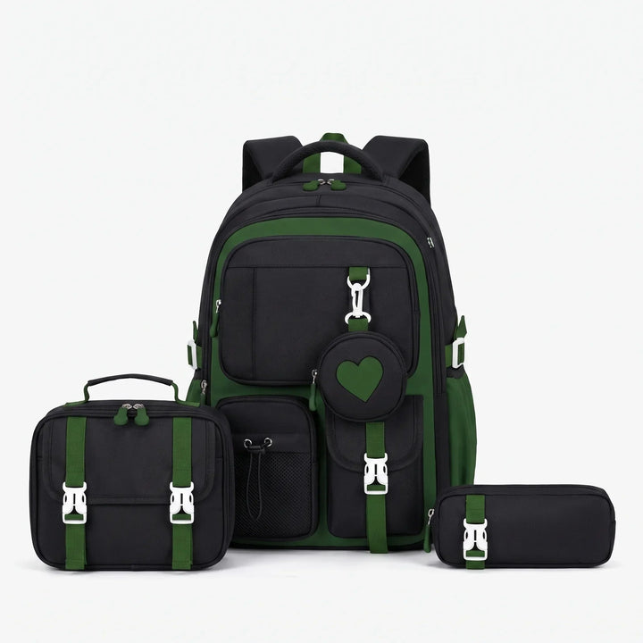 Multi-Compartment Geometric Patterned Rucksack - Kinetox