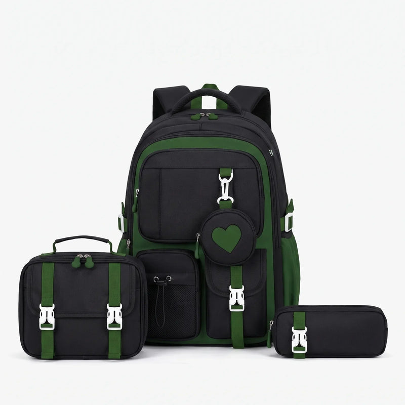 Multi-Compartment Geometric Patterned Rucksack - Kinetox