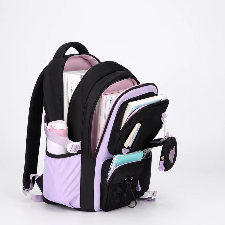 Multi-Compartment Geometric Patterned Rucksack - Kinetox