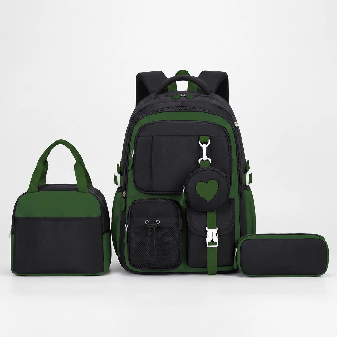 Multi-Compartment Geometric Patterned Rucksack - Kinetox
