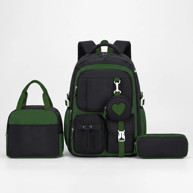 Multi-Compartment Geometric Patterned Rucksack - Kinetox