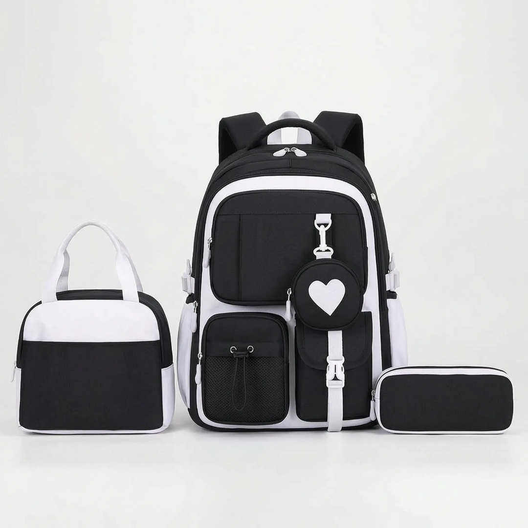 Multi-Compartment Geometric Patterned Rucksack - Kinetox