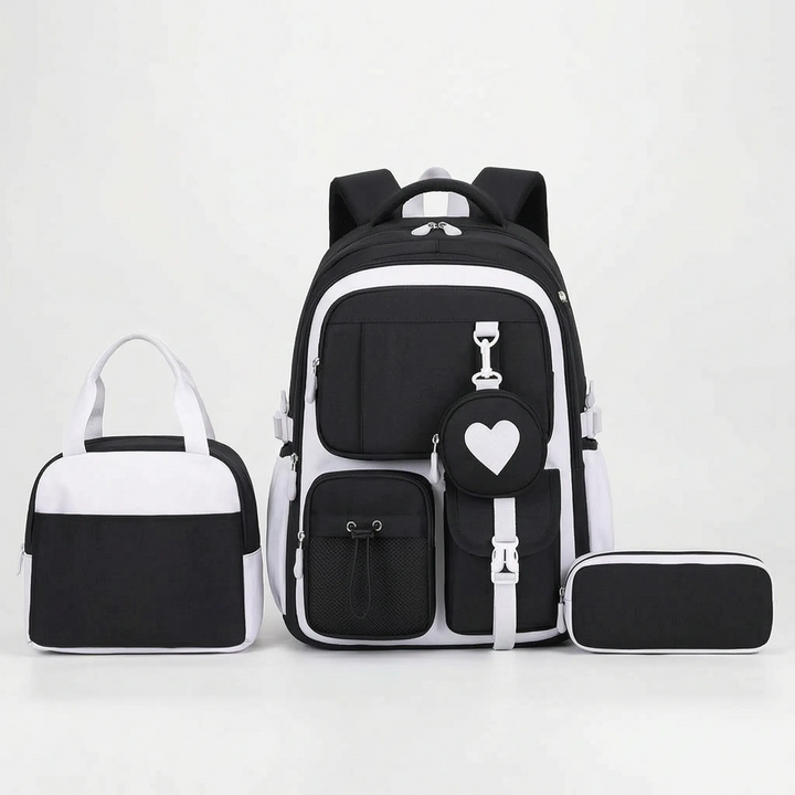 Multi-Compartment Geometric Patterned Rucksack - Kinetox