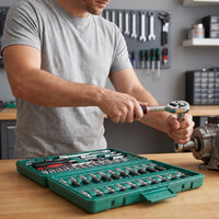 Multi-Piece Ratchet And Socket Set - Torquix