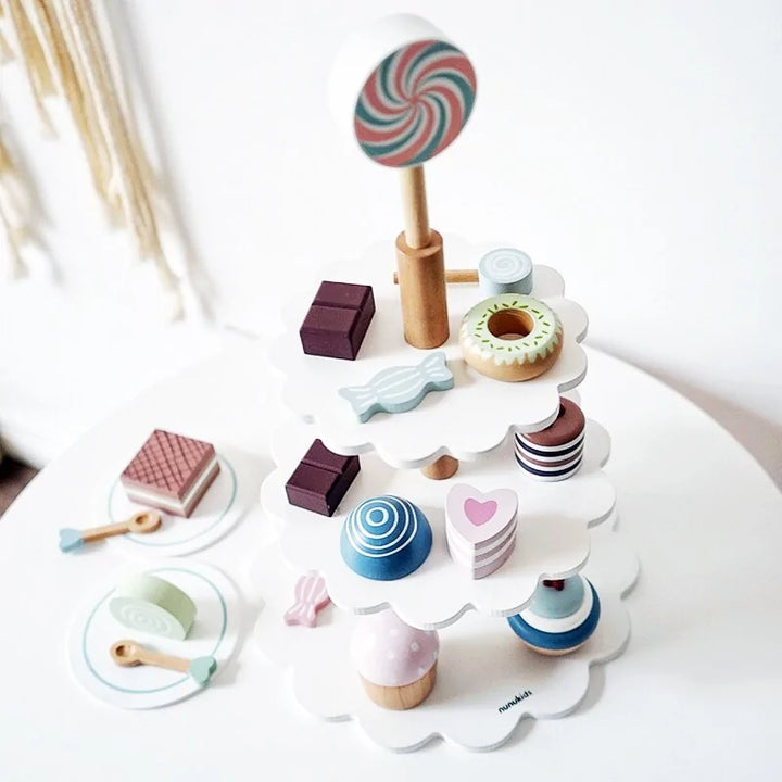 Creative wooden toy set for role-play and educational fun