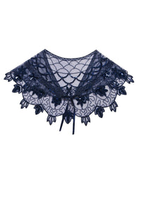 Navy Blue Sequin Bolero - Celia