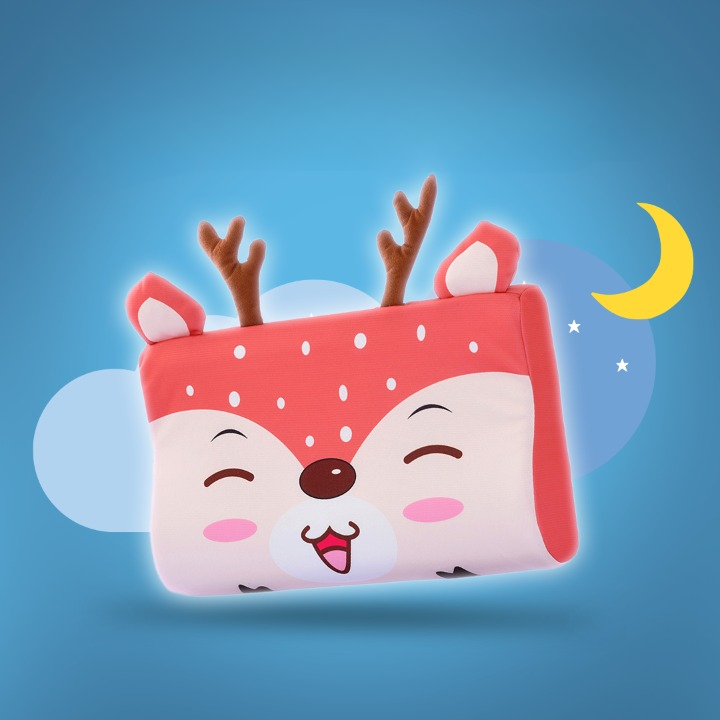 Children's neck pillow with ergonomic support – available in animal designs