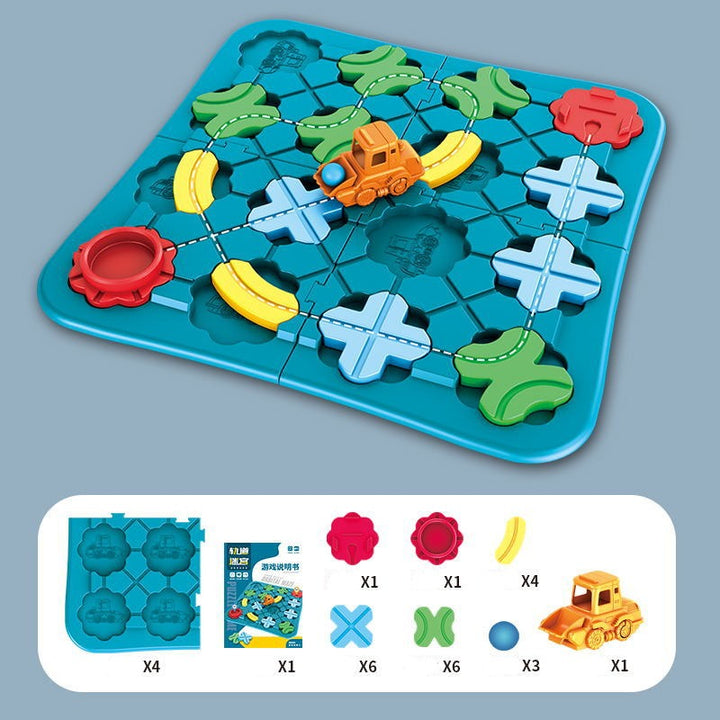 Magnetic educational game to foster logical thinking and creativity in children.