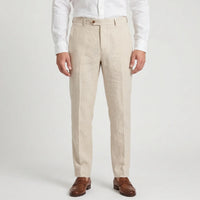 Office Wear Linen Blend Trousers -  Sheldon