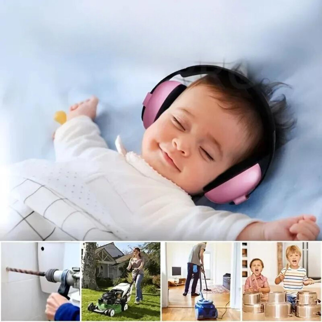 Noise-reducing baby earmuffs for sleep and travel – buy one, get one free