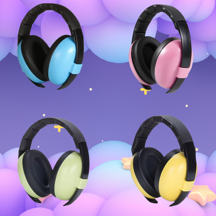 Noise-reducing baby earmuffs for sleep and travel – buy one, get one free