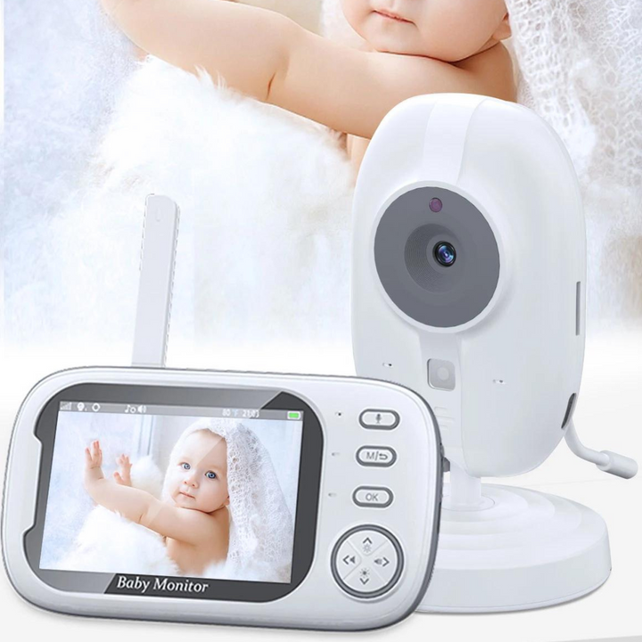Baby monitoring with night vision and two-way audio – including temperature display.