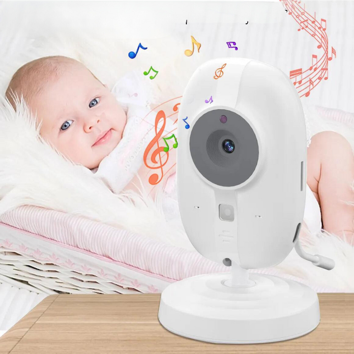 Baby monitoring with night vision and two-way audio – including temperature display.