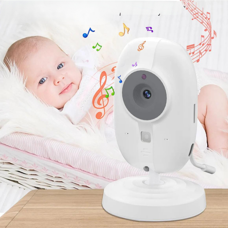 Baby monitoring with night vision and two-way audio – including temperature display.